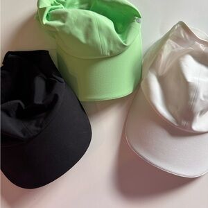 Lululemon Athletica Black and Green Structured Hats